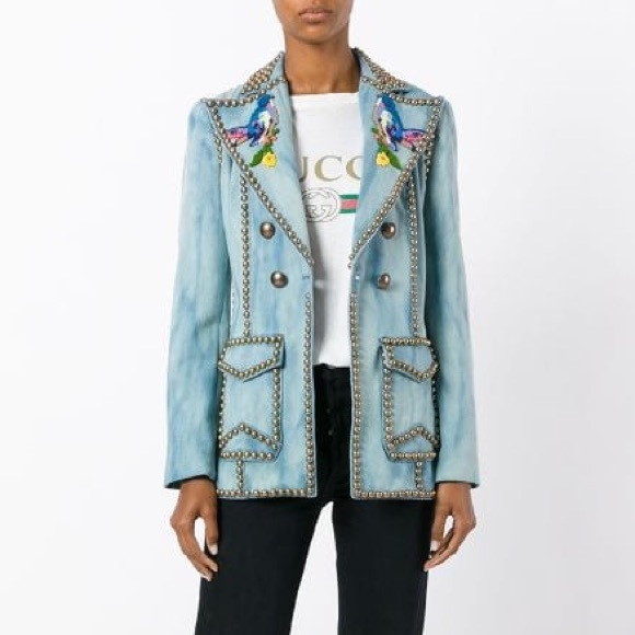 gucci studded denim jacket